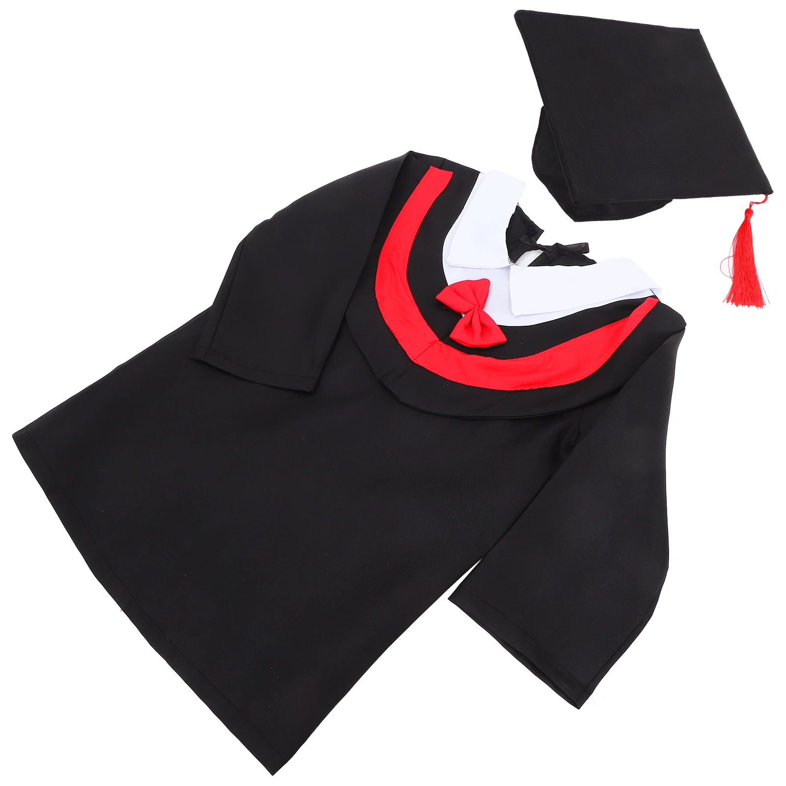 Children Graduation Gown Tassel Set Kids Costume Comfortable Material Preschool Academic Design Celebrate School