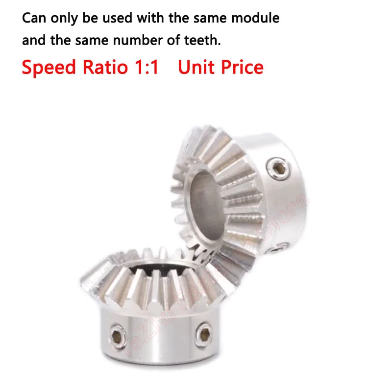 1pc 1:1 304 Stainless Steel Bevel Gear 2.5 Module 20 25 Teeth 90 Degrees Meshing Angle Steel Gears 2.5M 20T 25T Bore 12-25mm