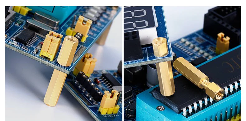120-240 Stück/Set M2 M2.5 M3 M4 Messing Abstandshalter mit Flachkopfschraube und Mutter, gerändelte Abstandshalter für Leiterplatten und Motherboards – Detail 13