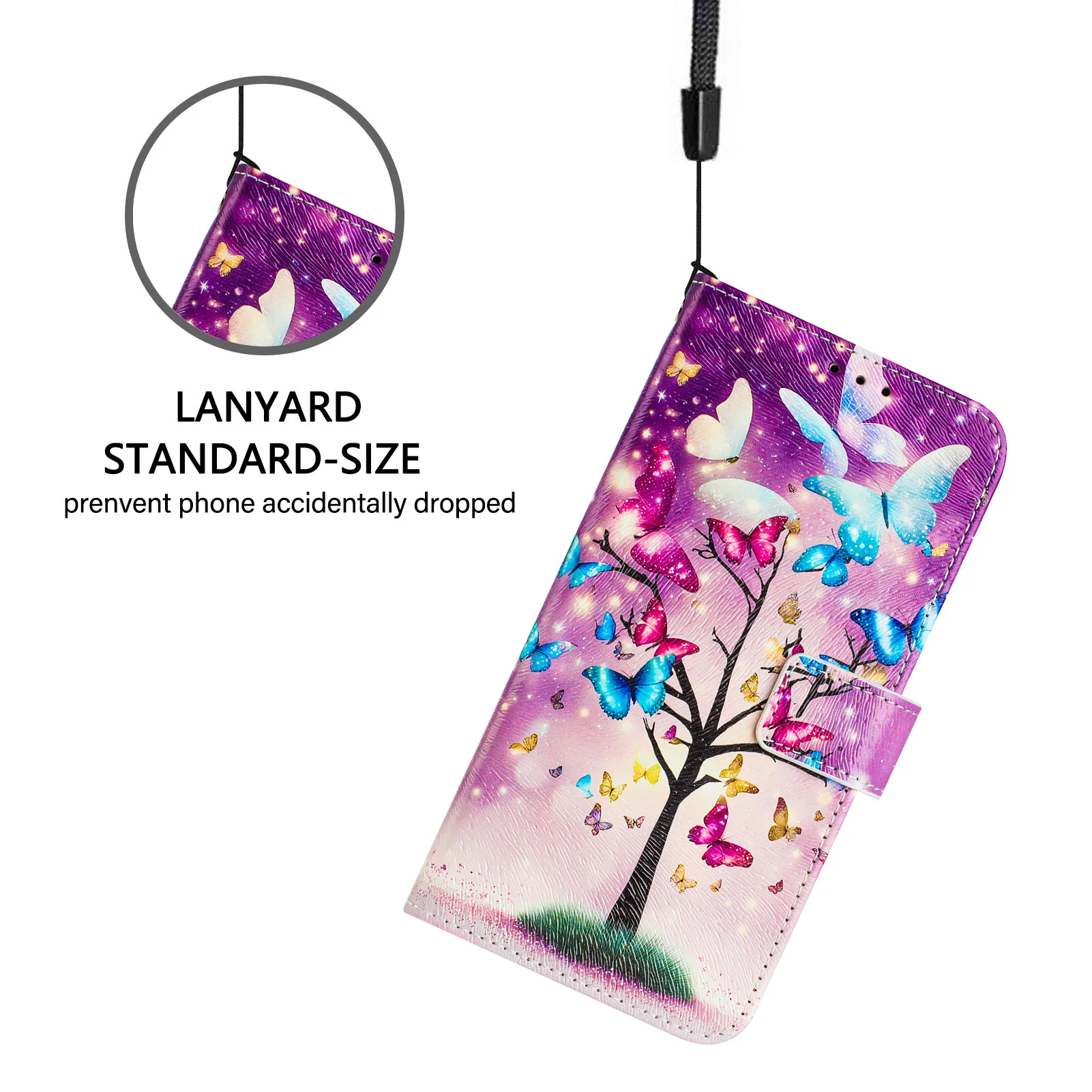 S25 S24 S23 Flip Case for Samsung Galaxy A56 A36 A26 A16 A54 M35 M34 A55 A35 A25 A15 Cases Butterfly Leather Wallet Phone Cover