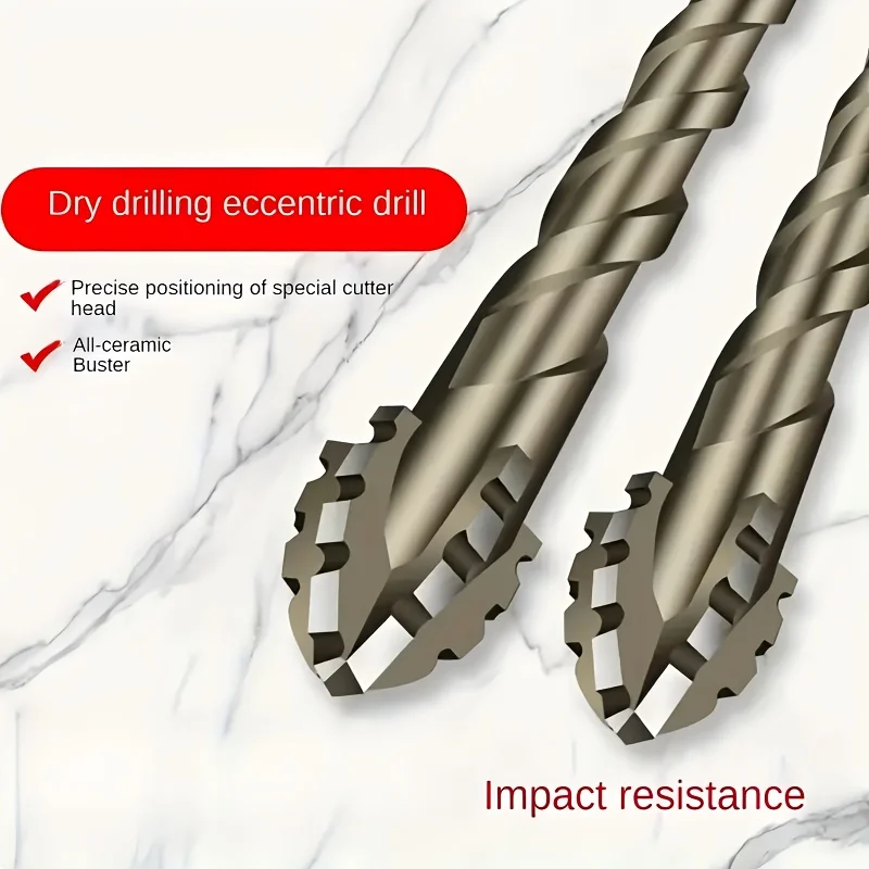 Набор из 9 зубчатых эксцентриковых сверл с канавкой, сухое сверление бетона, плитки, керамики, дерева и кладки, многоцелевой комплект кольцевых пил