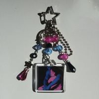 TV Girl Who Really Cares Beads Keychain Bag Jewelry Charm Aesthetic