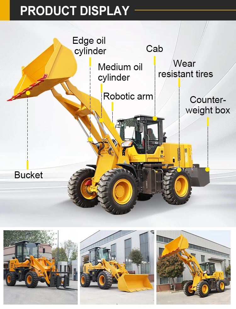 Radlader Frontlader Diesel-Baumaschine für Baustellen und Landwirtschaft Materialhandhabungsmaschine – Detail 6