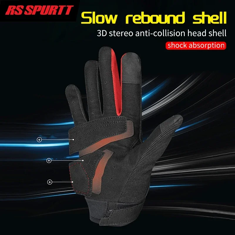 Summer Mesh Breathable Moto Bike Gloves Spring Men Women Red Black Racing Anti Fall Rider Comfortable Motorcycle Gloves