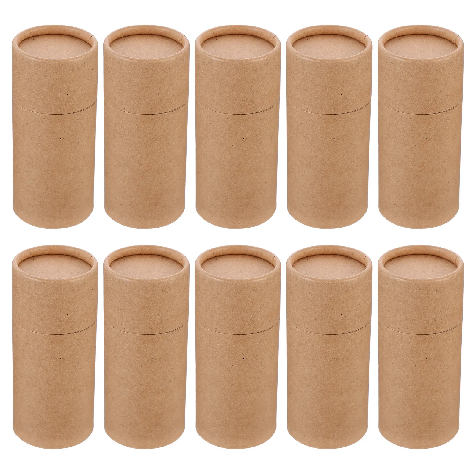 

10pcs Essential Oil Bottle Packaging Box Eco-Friendly Cylinder Storage Cans For Tea Sticks Aromatherapy Gift Containers Kraft