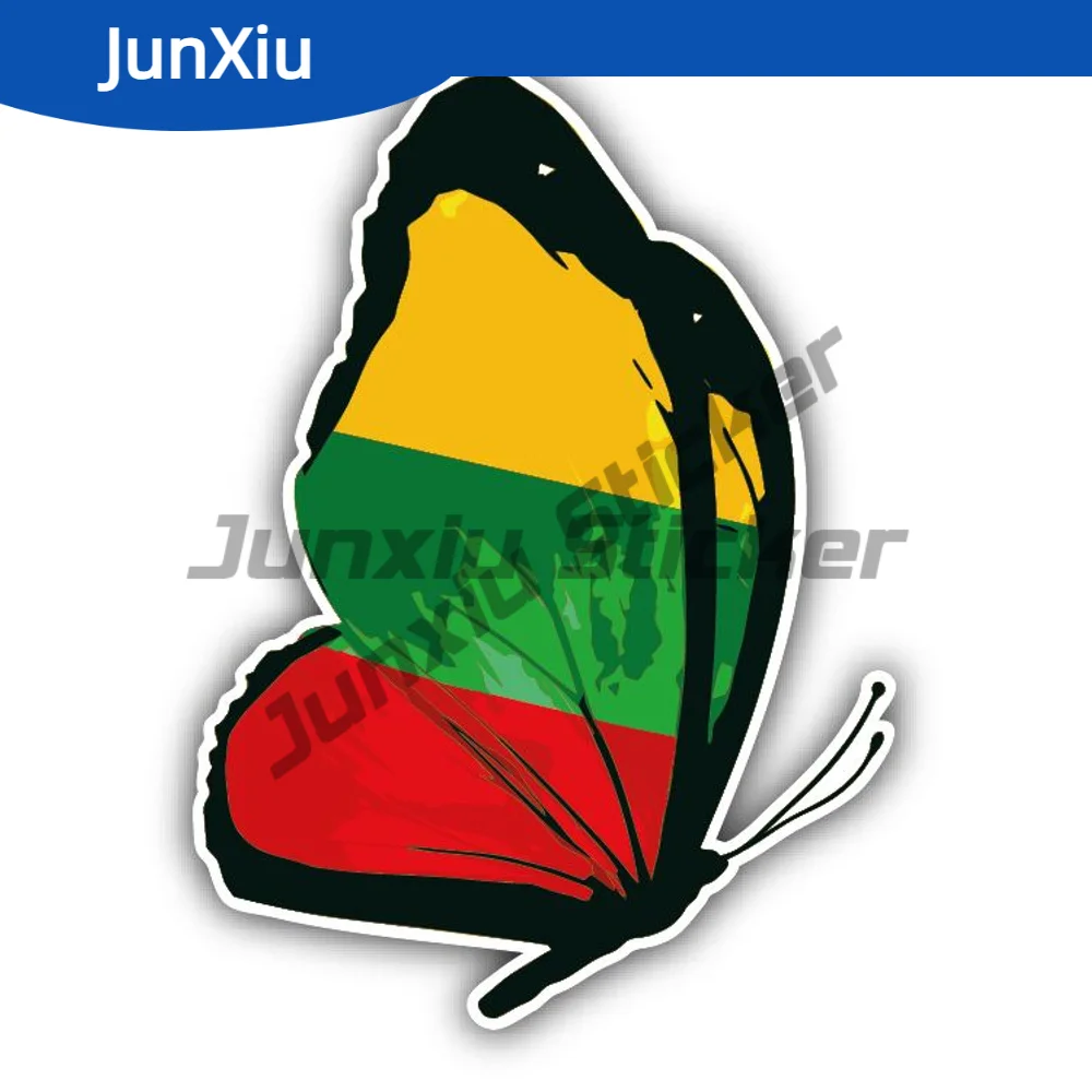 

Lithuania Flag Butterfly Sticker Anti Scratch Exterior Decor Car Accessories For Suv Window Motorcycle Bumper Truck Pickup Camp