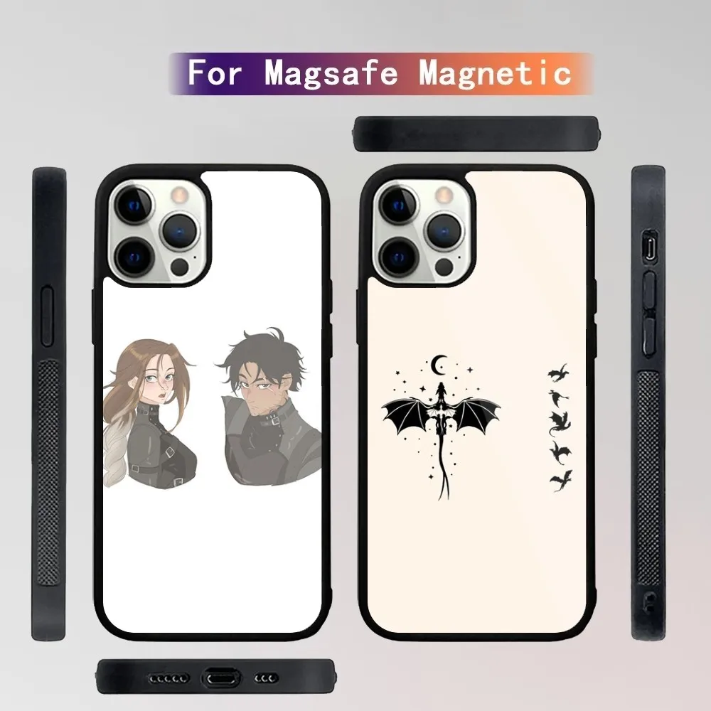 

F-Fourth Wing Phone Case For iPhone 15,14,13,12,11,Plus,Pro,Max Mini Magsafe Magnetic Wireless Charging
