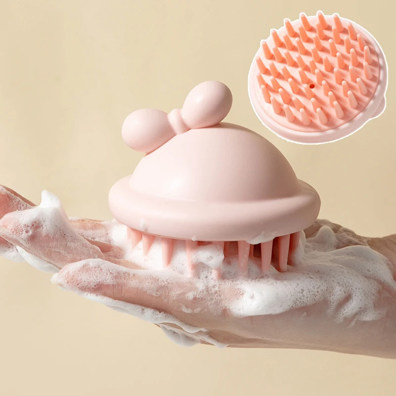 

New Soft Silicone Shampoo Hair Washing Brush Scalp Massage Shower Brush Body Scalp Massager Bath Tools
