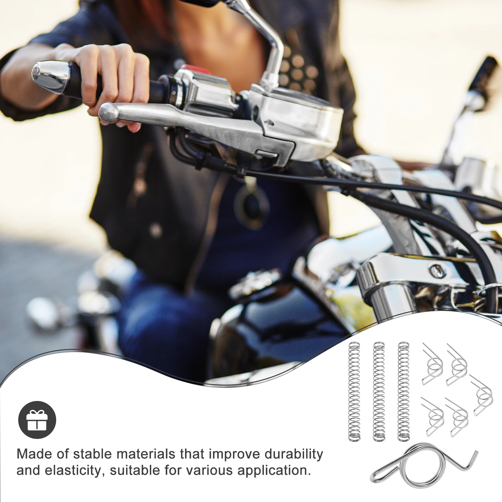 

1Set Motorcycle Kickstand Return Springs Set Brake Pedal Lever Return Spring Stable Material for Furniture Machinery Automotive