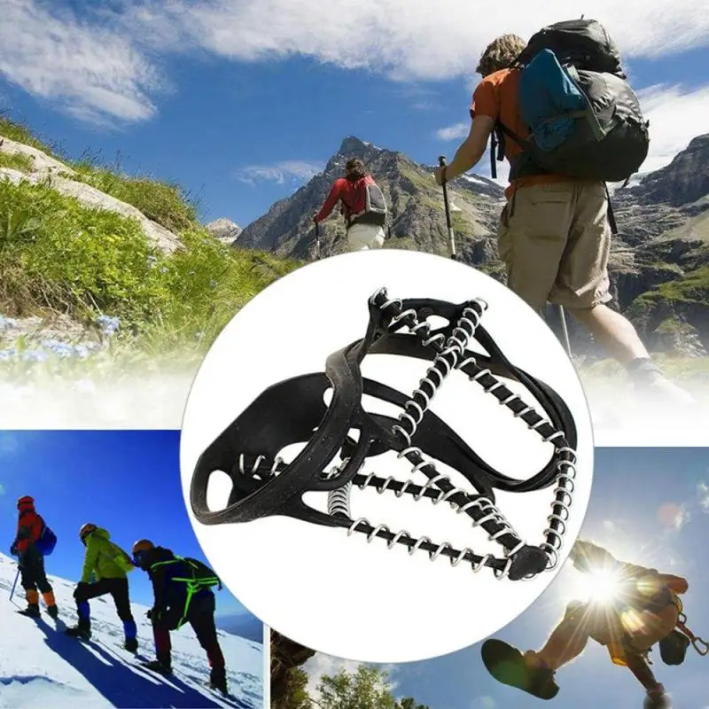 Non-slip Crampons Ice Grip ice snow route camping Outdoor Sports Shoe Cover Walk Traction Cleats ice Crampon Shoe Covers