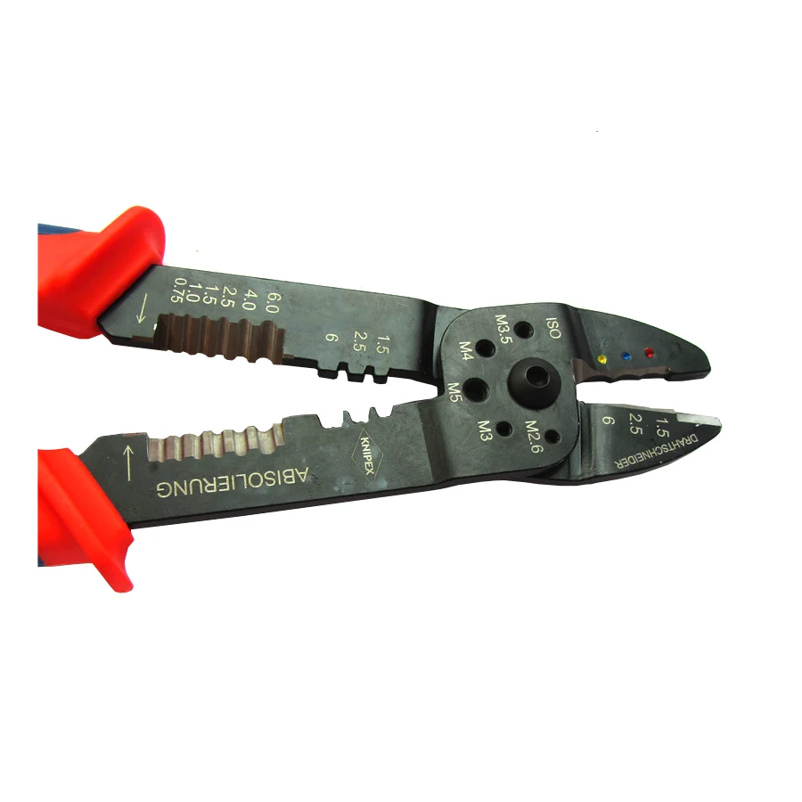 KNIPEX Crimping Pliers for Insulated Terminals 0,5-6mm² Wire Hand Crimp Tool 97 22 240