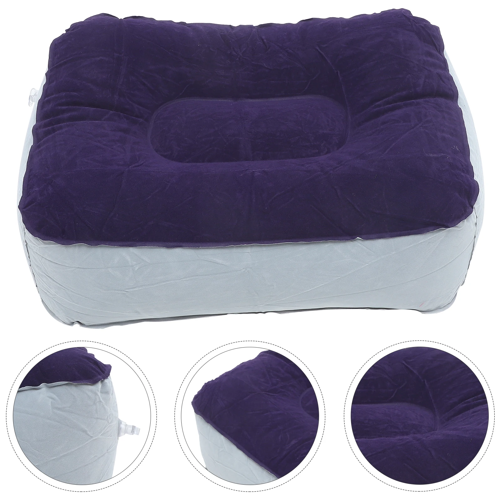 

Inflatable Foot Rest Pillow for Travel Comfortable PVC Fabric Reduce Swelling Improve Circulation Collapsible Storage Fits