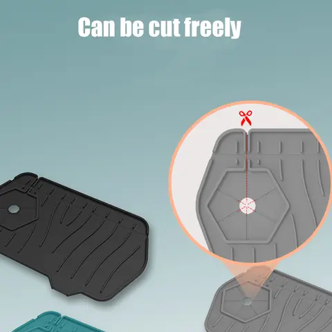 सिलिकॉन ड्रेन पैड काउंटरटॉप प्रोटेक्टर वाटर स्प्लैश कैचर मैट डबल-साइडेड नल स्प्लैश गार्ड ट्रे बाथरूम किचन गैजेट्स 10 best sales सिंक स्प्लैश गार्ड - №3