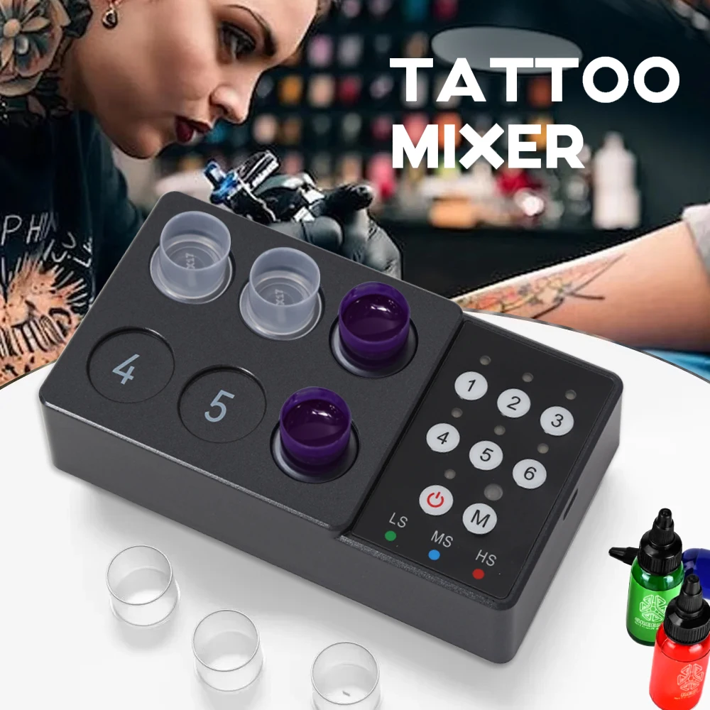 Wireless Automatic Tattoo Ink Vortex Mixer  Magnetic Anti-Sedimentation Pigment Stirrer Tattoo Supplies