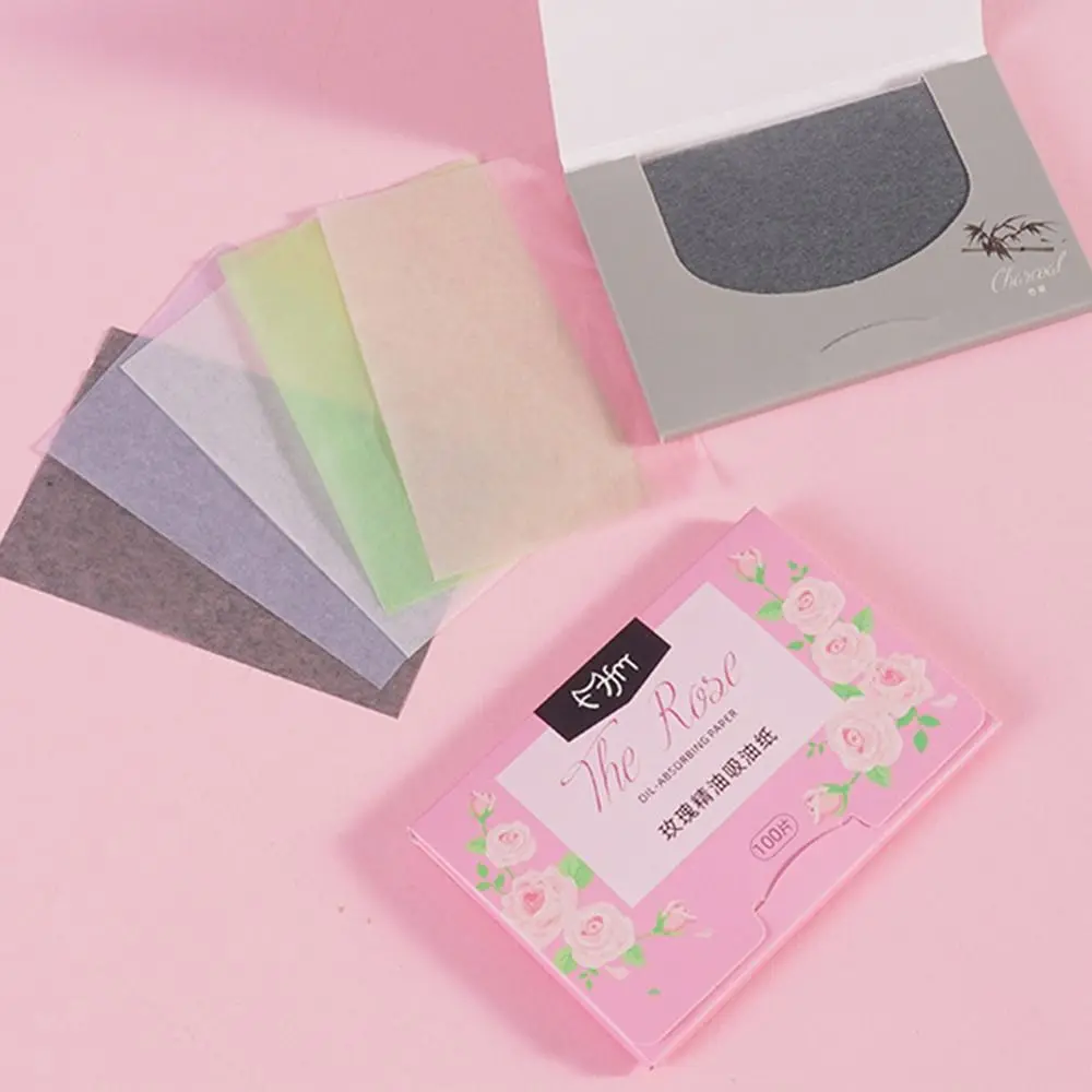 100 Stuks Olie Verwijderen Gezicht Olie Vloeipapier Anti-vet Olie Controle Gezichtsolie Absorberend Papier Lavendel Huidverzorging beauty Tools