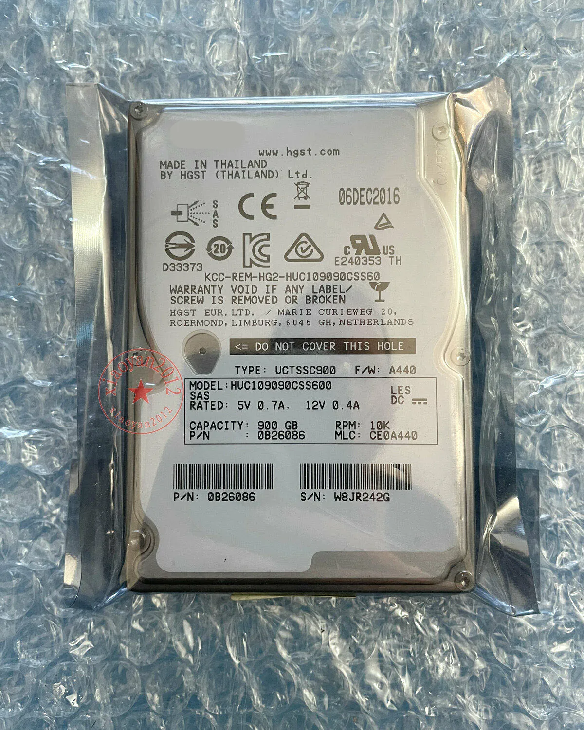 Per disco rigido HDD SAS HGST HUC109090CSS600 900GB 10K 2.5 \