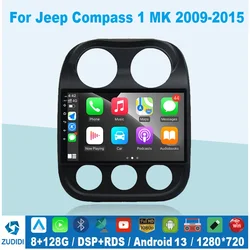 Auto-rádio para Jeep Compass Patriot, Autoradio, Estéreo, Leitor de 2 Din, Navegação GPS, Carplay, DSP, OBD, Sem Leitor de CD, 2010-2016