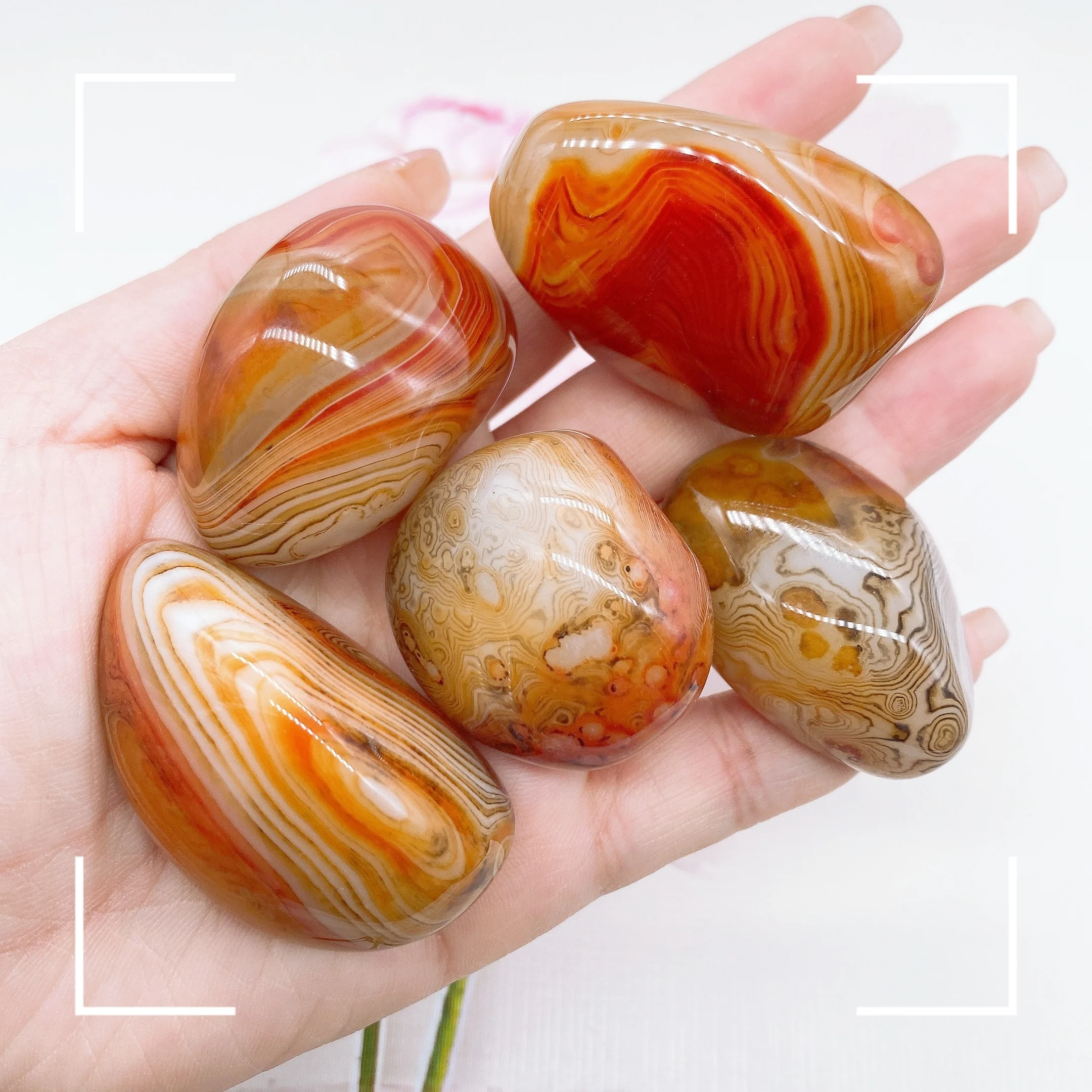 Natural Sardonyx Agate Stone Healing Crystal Mineral Specimen DIY Craft Fish Tank Decor Home Decor Ornaments