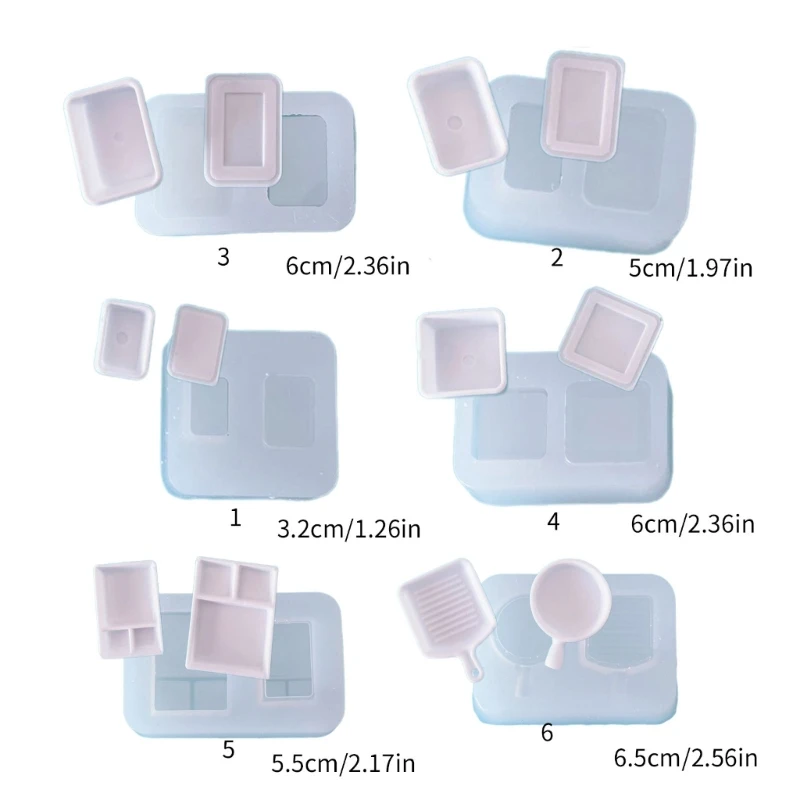 Mini bandeja para hornear alimentos ZB91, molde en miniatura para casa muñecas, sartenes, ollas, moldes silicona