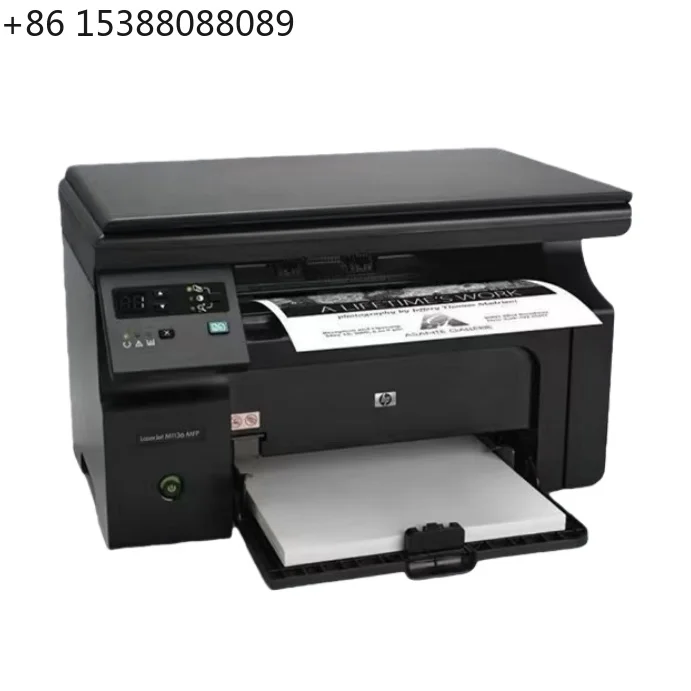 All-in-one monochrome flatbed printer, compact small printer, suitable for 1213 1216 office and home use(1pcs)