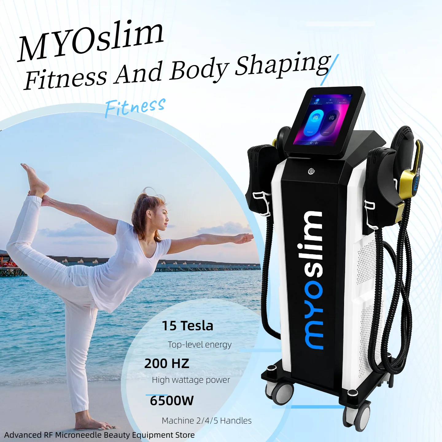 

Myoslim EMS Professional Sculpting RF Machine Fat Loss Muscle Building ABS Muscle Stimulator Body Slimming Buttock Toning