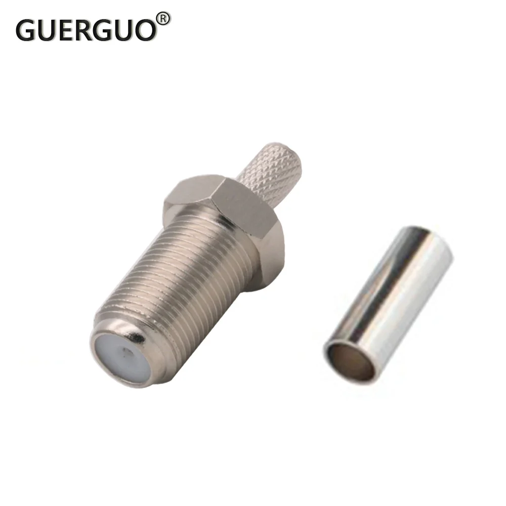 

10 PCS F Male F Female Jack Connector Solcering Crimp Adapter RG316 RG174 SYV 50-1.5 RF Connector RF Coaxial connectors