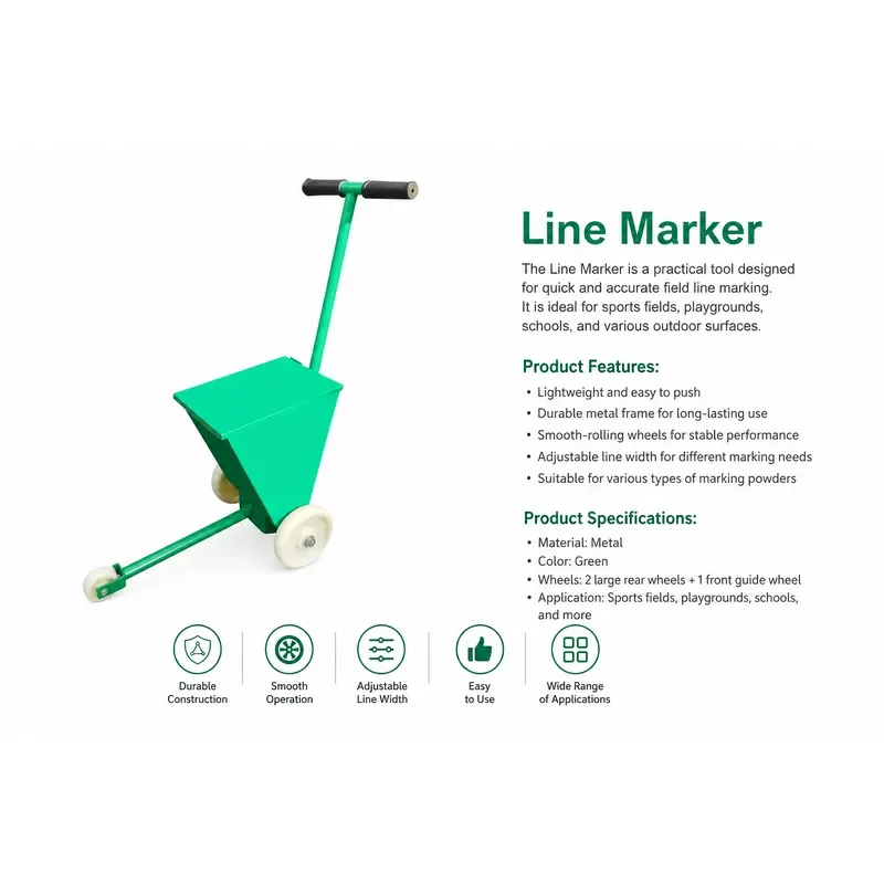 Sports Line Marking Machine Field Marker for Football Pitch Athletic Track School Playground Grass Paint Sprayer