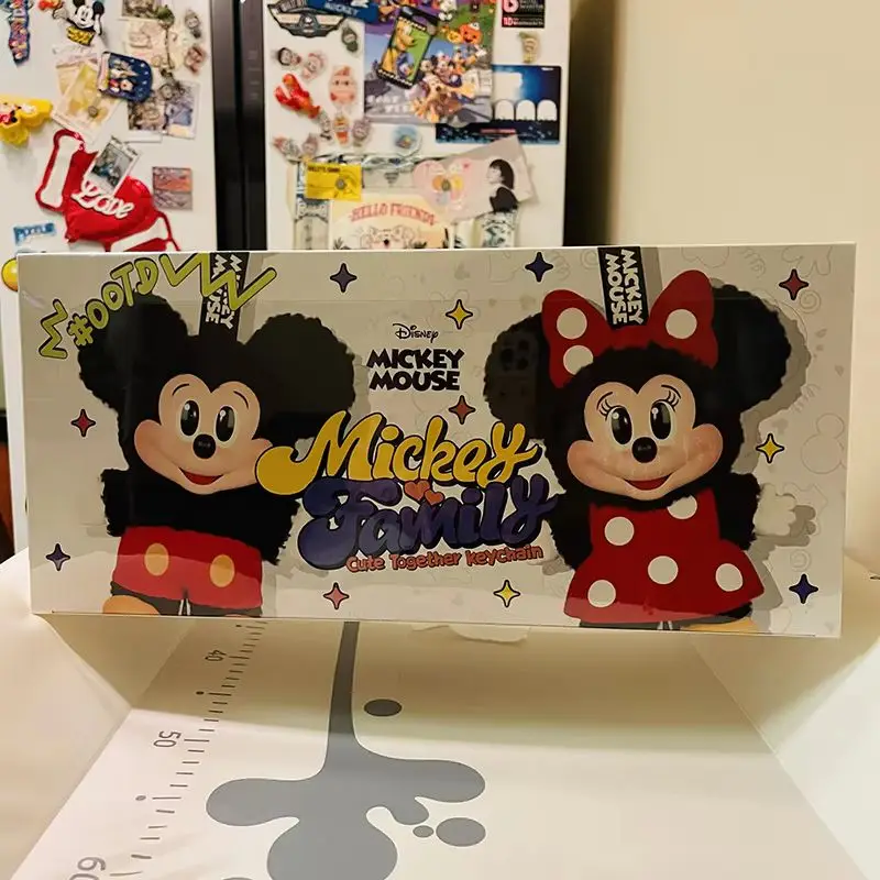 

Popmart Mickey Family Cute Together Keychain Series Blind Box Toys Doll Cute Anime Action Figure Ornaments Cute Doll Toys