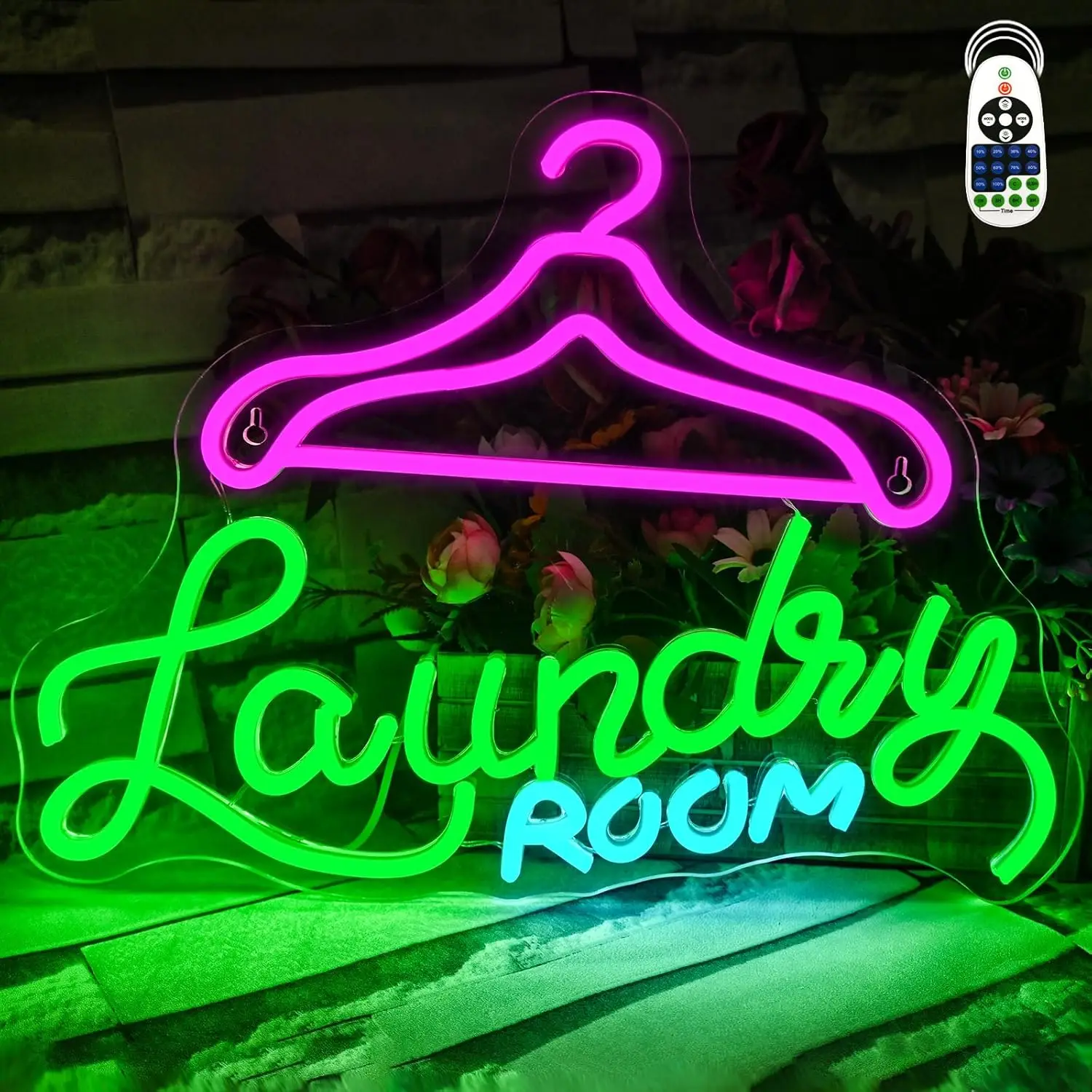 

Laundry Room Neon Sign LED Light Up Sign Wall Art Decor For Home Laundromat Wash Room Christmas Gift