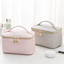 New Large Women Cosmetic Bag PU Leather Waterproof Zipper Make Up Bag Travel lavaggio Makeup Organizer Beauty Case