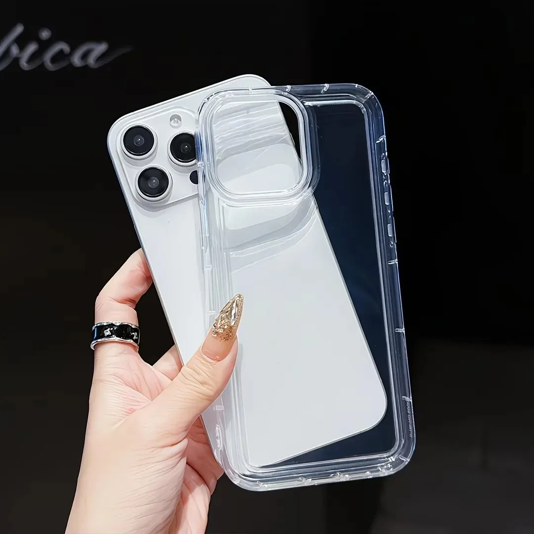 3 Stück Minimalistische Premium Transparente Stoßfeste Handyhülle für iPhone 18 17 Air 16 15 14 13 12 11 Pro Max Plus XS XR X 17E Cover – Detail 12