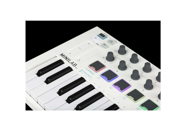 Arturia minilab MKII ตัวควบคุมขนาดเล็กออกแบบโดยใช้ USB สำหรับนักดนตรีที่เคลื่อนไหวและสตูดิโอ