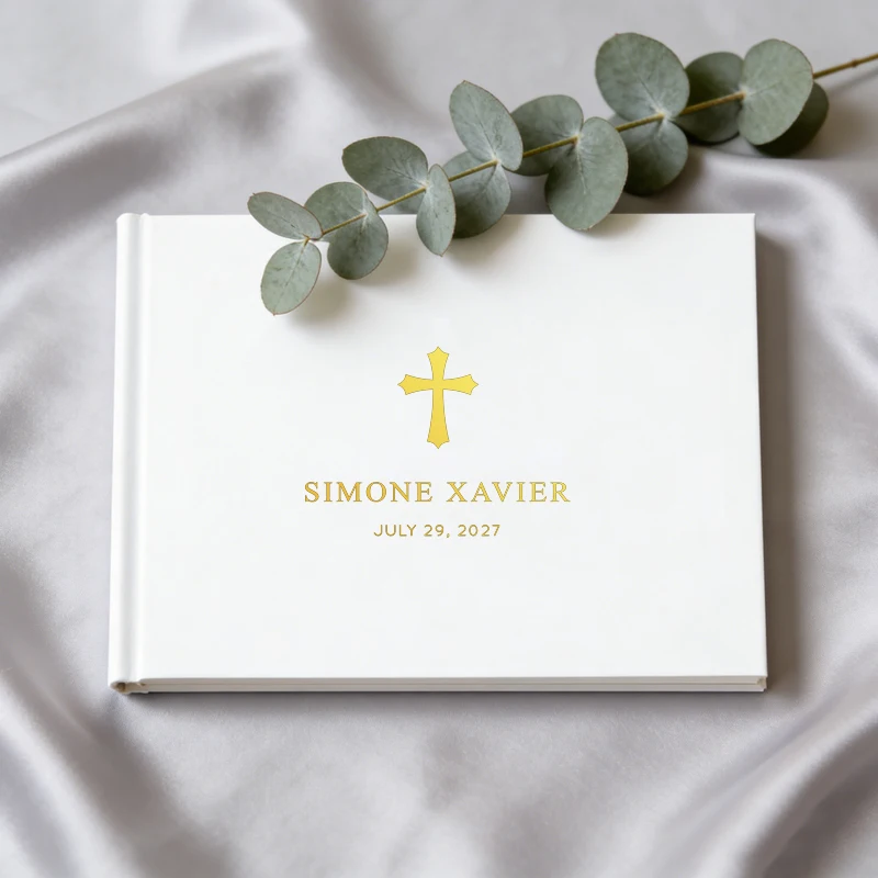 

Personalized Communion Guest Book, Baptism Guest Book, Christening Guest Book, Child Communion Guest Book, Communion Photo Album
