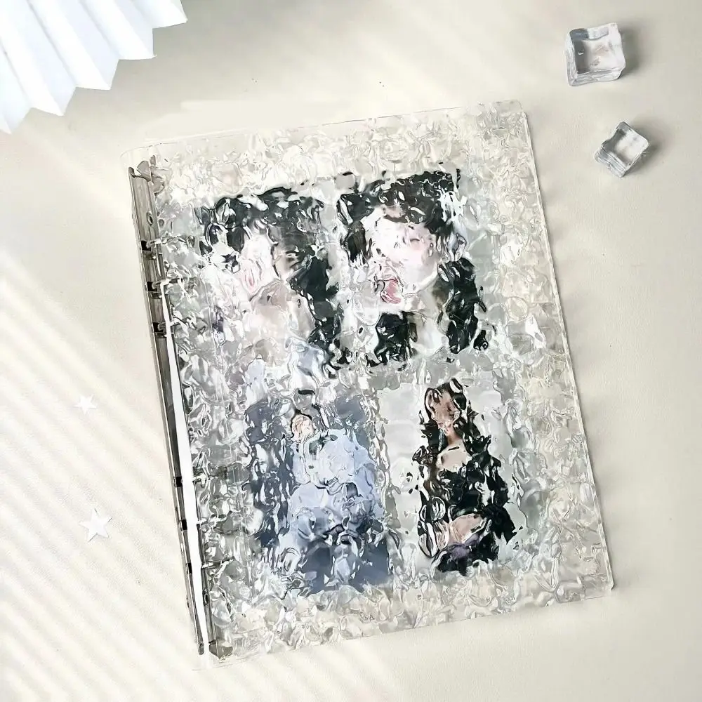 Water Ripple Transparent Desktop Photo Album Loose-leaf Picture Display Idol Photo Album 3inch 1/4 Grids