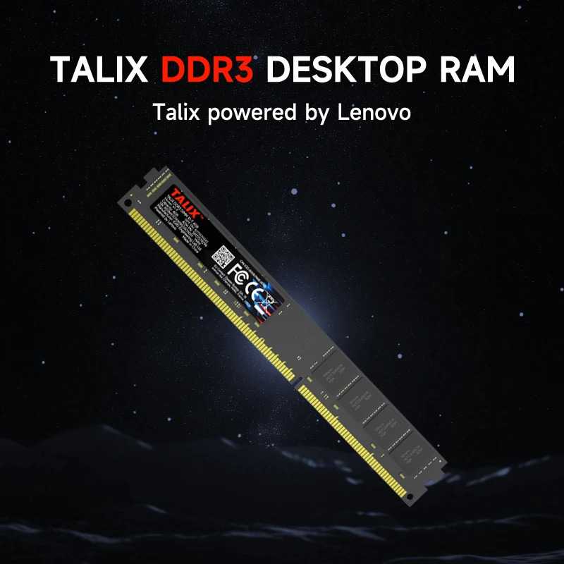 Lenovo 2pcs DDR3 4GB 1600MHz 8GB Desktop RAM Stick Memory Module TALIX High Fast Speed PC3-12800U Plug&Play for Gaming Office