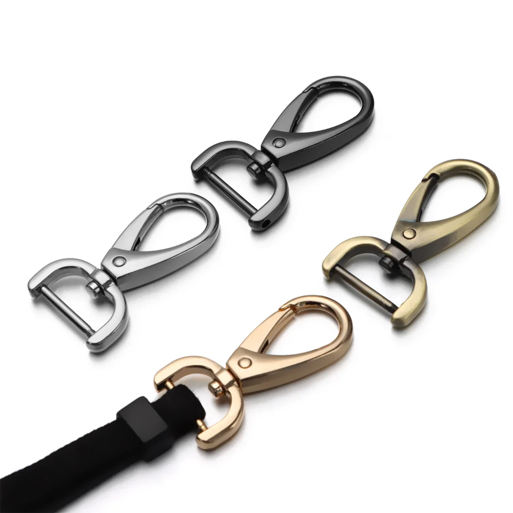 4 Colors Webbing Buckle Belt Keychain Detachable Snap Hook Leather Strap Buckles Trigger Clips Pet Leash Hooks