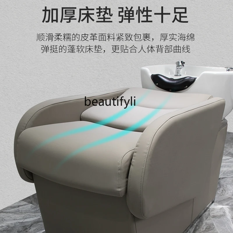 Massage Pillow Ceramic Basin Shampoo Chair Beauty Shampoo Chair Punching Bed Hydrotherapy Bed