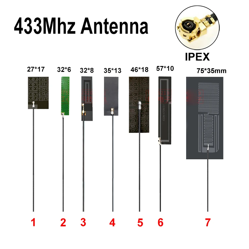 

2Pcs Lora 433Mhz Antenna 433M Omni FPC Antenna IPEX IPX High Gain Build in Soft Antenna Long Range Aerial