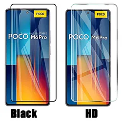 Tempered Glass for Xiaomi Poco M6 Pro 4G Camera Pocophone Poco M 6 M6Pro X6 X5 X4 X3 M5 M4 M3 F5 Pro 5G F4 M5S Screen Protector