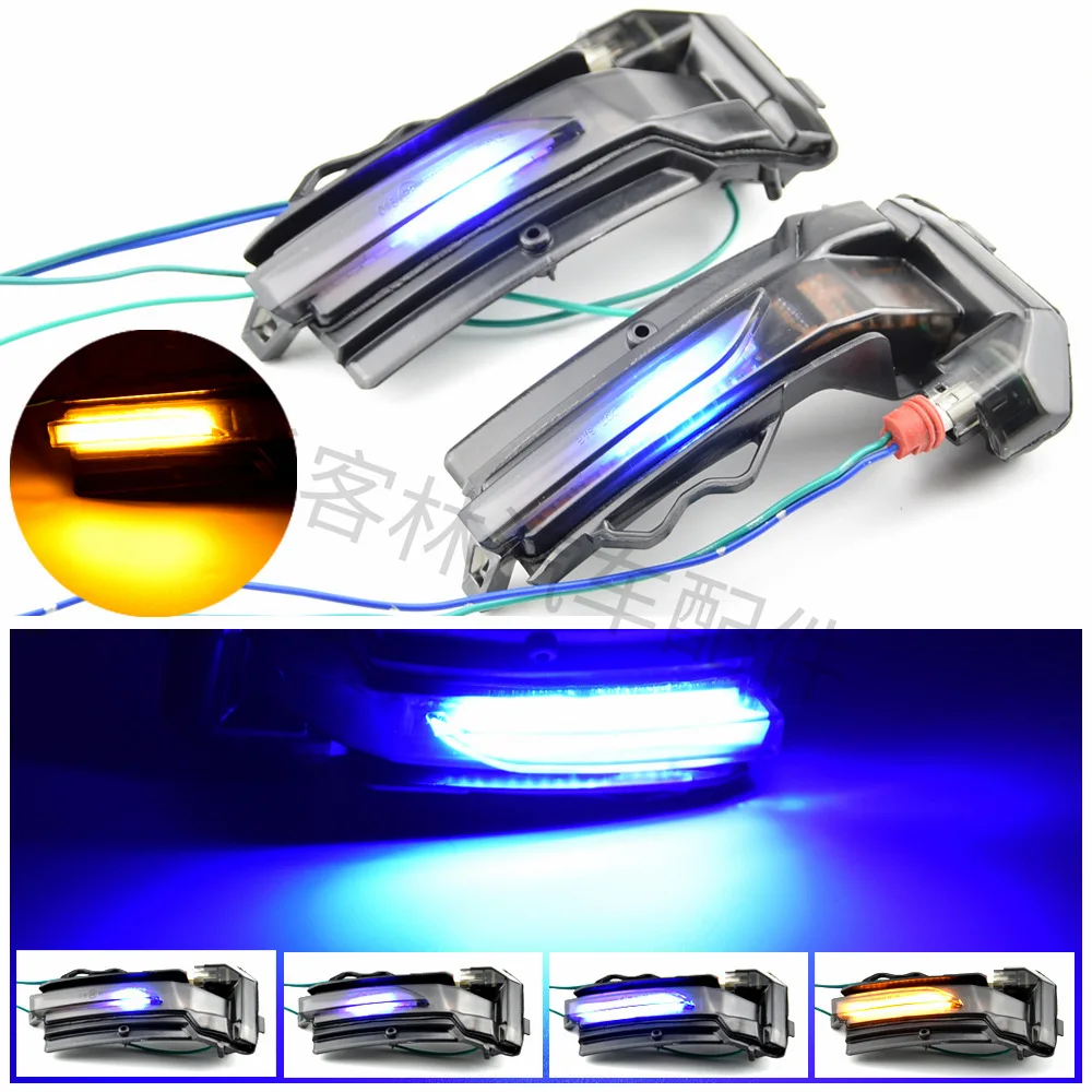 

Suitable for Audi Q2 GA Q3 F3 modified rearview mirror blue and yellow dual color dynamic water flow steering LED indicator ligh