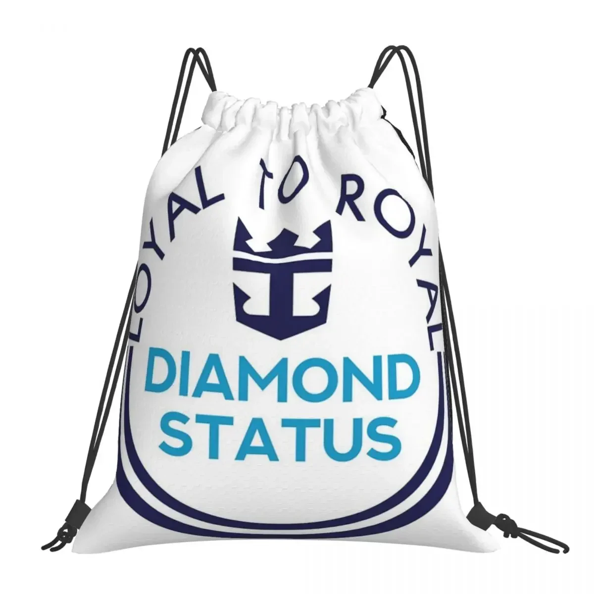 

Loyal To Royal Diamond Status Backpacks Portable Drawstring Bags Drawstring Bundle Pocket Shoes Bag Book Bags For Travel School