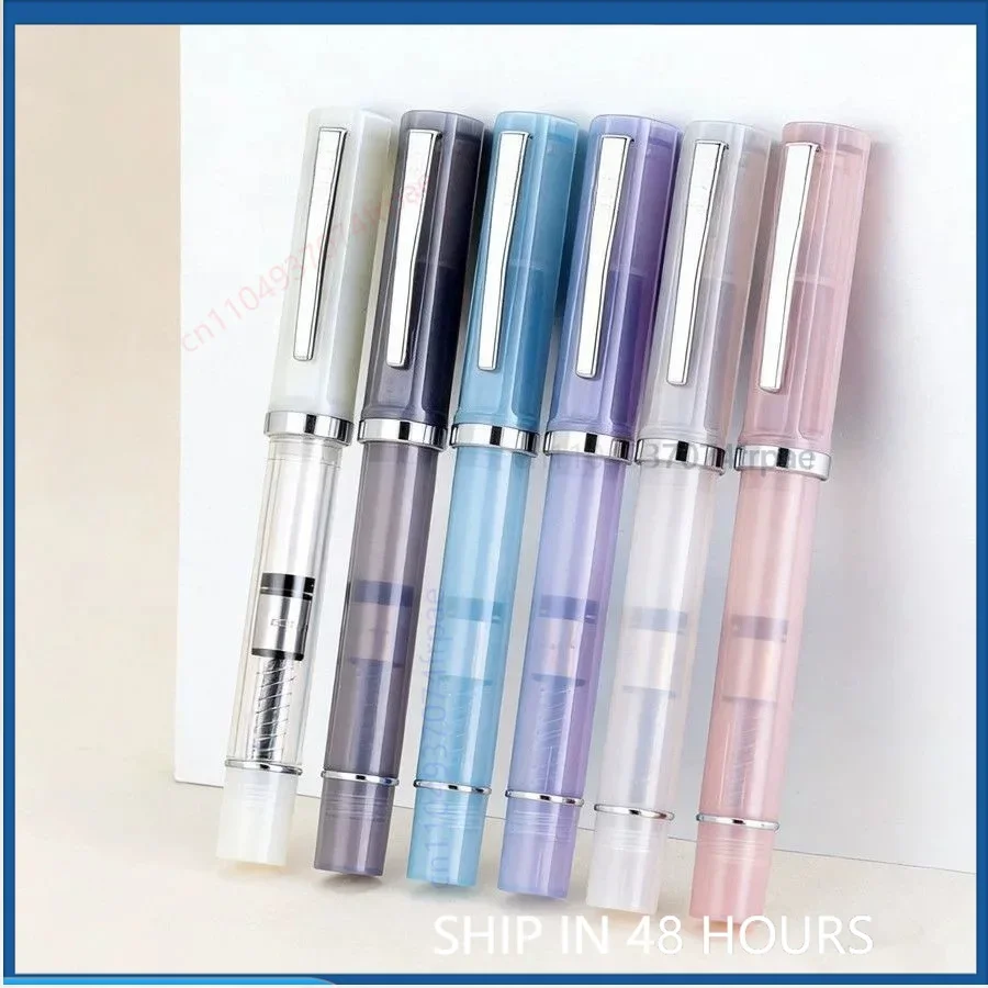 For Jinhao 58D Morandi Translucent Fountain Pen Posture Correction For Students Adults Calligraphy Practice Writing Pen（5pcs）