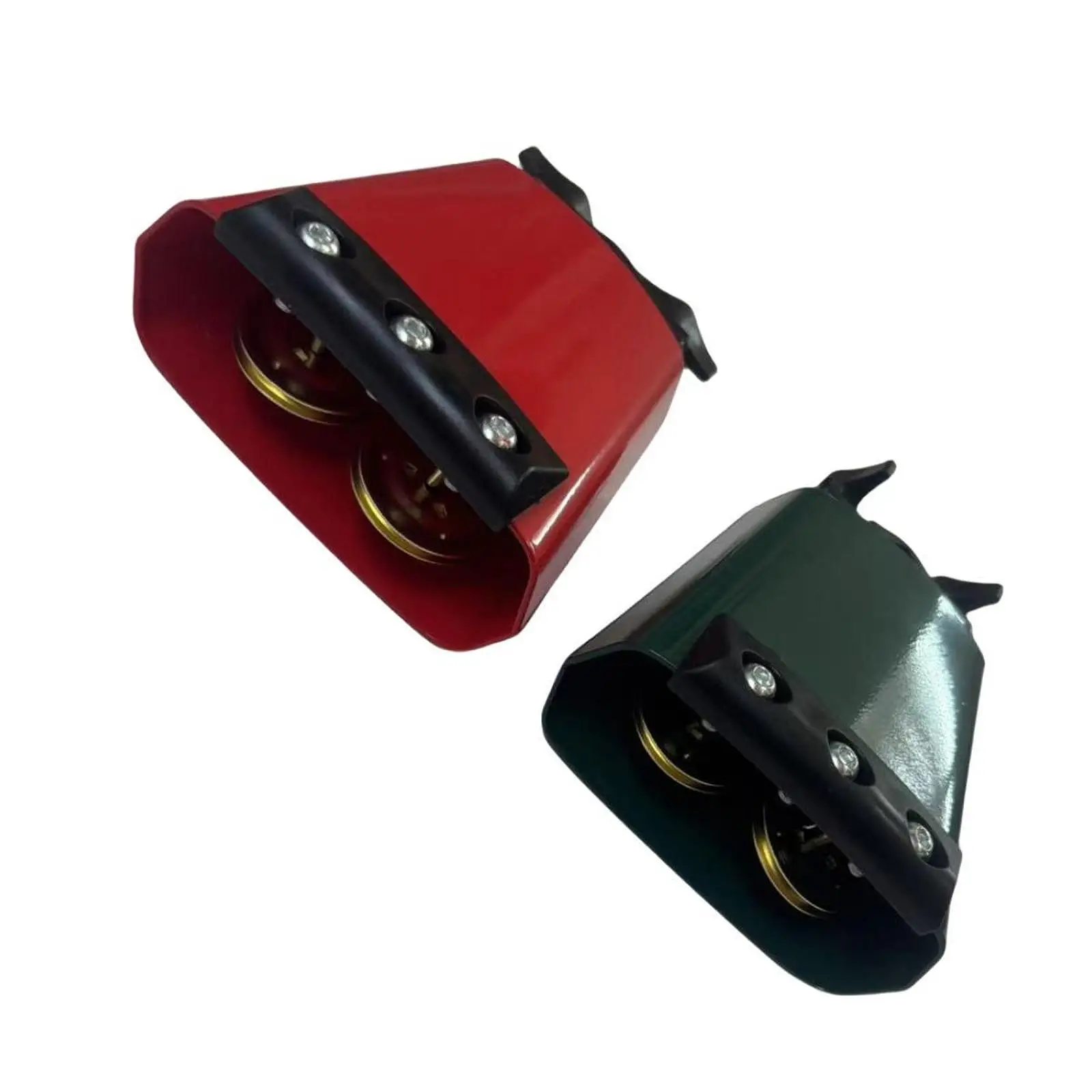 Cowbell Cow Bell with Mute Strip Metal Drum Kit Accessory Multiple Sound for Drum Set 4 inch for Festive Sports Events Rock