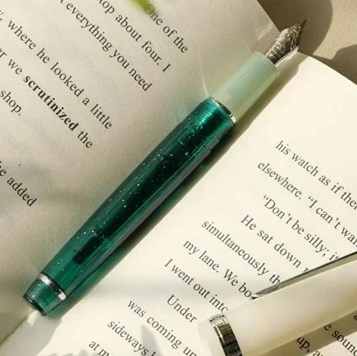 

Jinhao 82 Mini Fountain Pen Flat Cap Acrylic Smooth Writing Ink Pens For Office Business Signature School Supplies