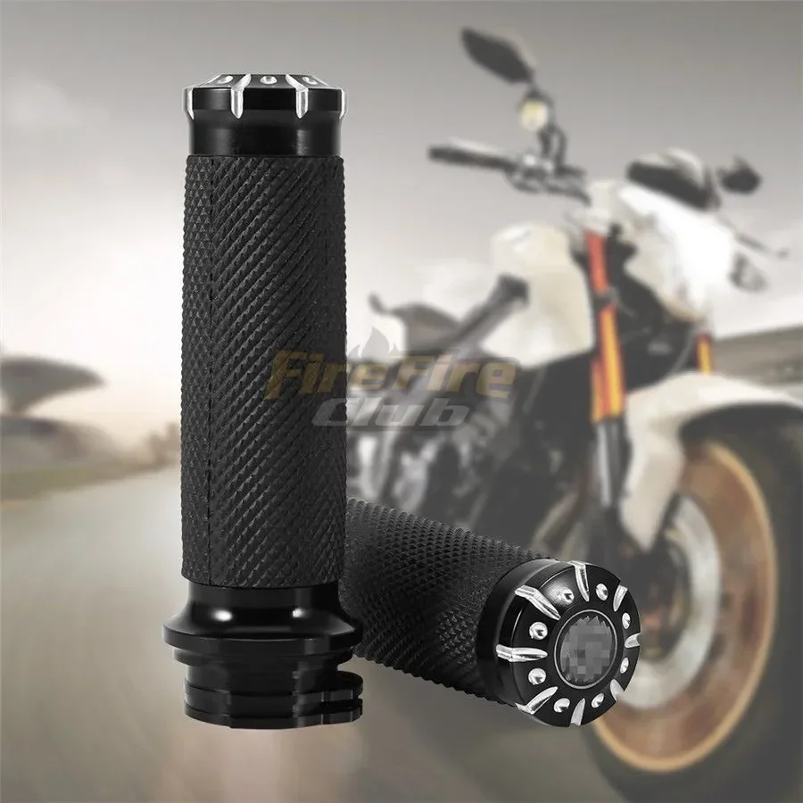 For Harley Sportster 883 1200 Touring Dyna Softail  Rubber Motorcycle Handlebar Hand Grip 1\'\' 25mm Handle Bar Grips