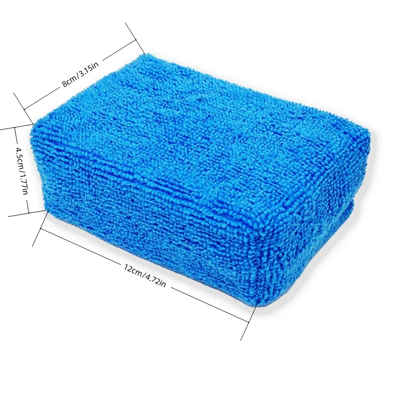 5-in-1 Microfiber Car Sponge (2/4/6 Pack) – Scratch-Free Wash & Wax, Super Absorbent for Detailing, Polishing, Drying