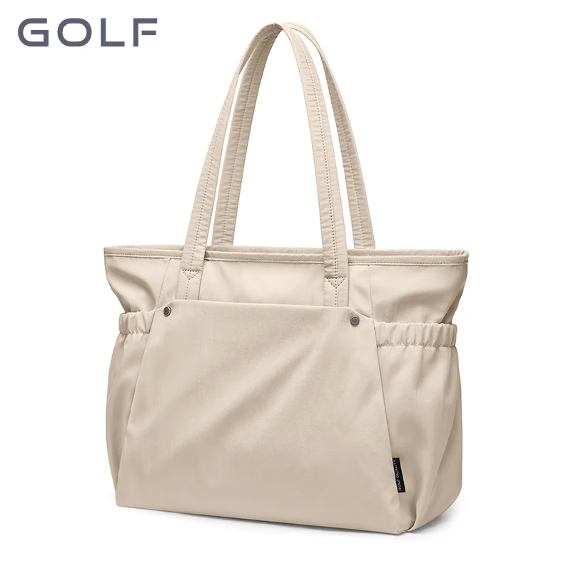

GOLF Oxford Cloth Crossbody Bag Women's Shoulder Bag Waterproof Large Capacity Single Shoulder Bag 14 " Computer Handbag Apricot