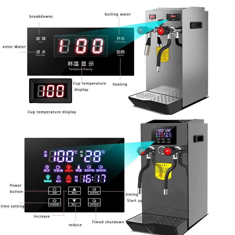 Elektrische Milchaufschäumer Maschine Kommerziellen Professionelle Italienische Intelligente Milchaufschäumer Dampf Milchaufschäumer Dampf