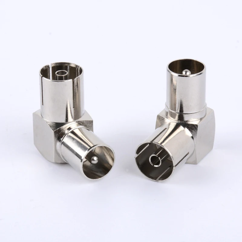 1 Stück TV-Stecker TV-Stecker auf TV-Buchse PAL Rechtwinklig 90 Grad Adapter für Antenne Satellitenfernsehen DVR – Detail 3