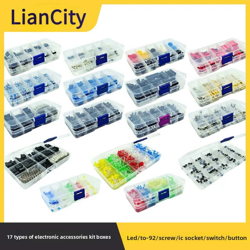 

17Planting Kit BoxLED3MM5MM/310PCS620PCS/TO-92/Screw/ICSocket/Switch/Buttonq